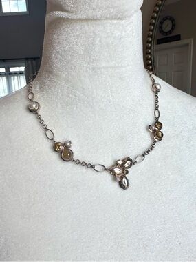 Vintage Michou Necklace Bezel Citrine Pearl 925 Sterling Silver Artisan Jewelry